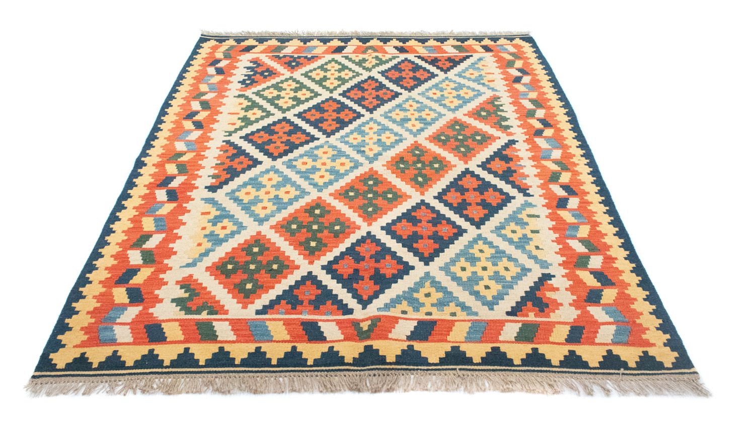 Tappeto Kelim - Orientale - 205 x 157 cm - arancione