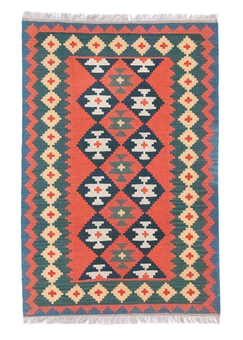 Tappeto Kelim - Orientale - 184 x 120 cm - arancione