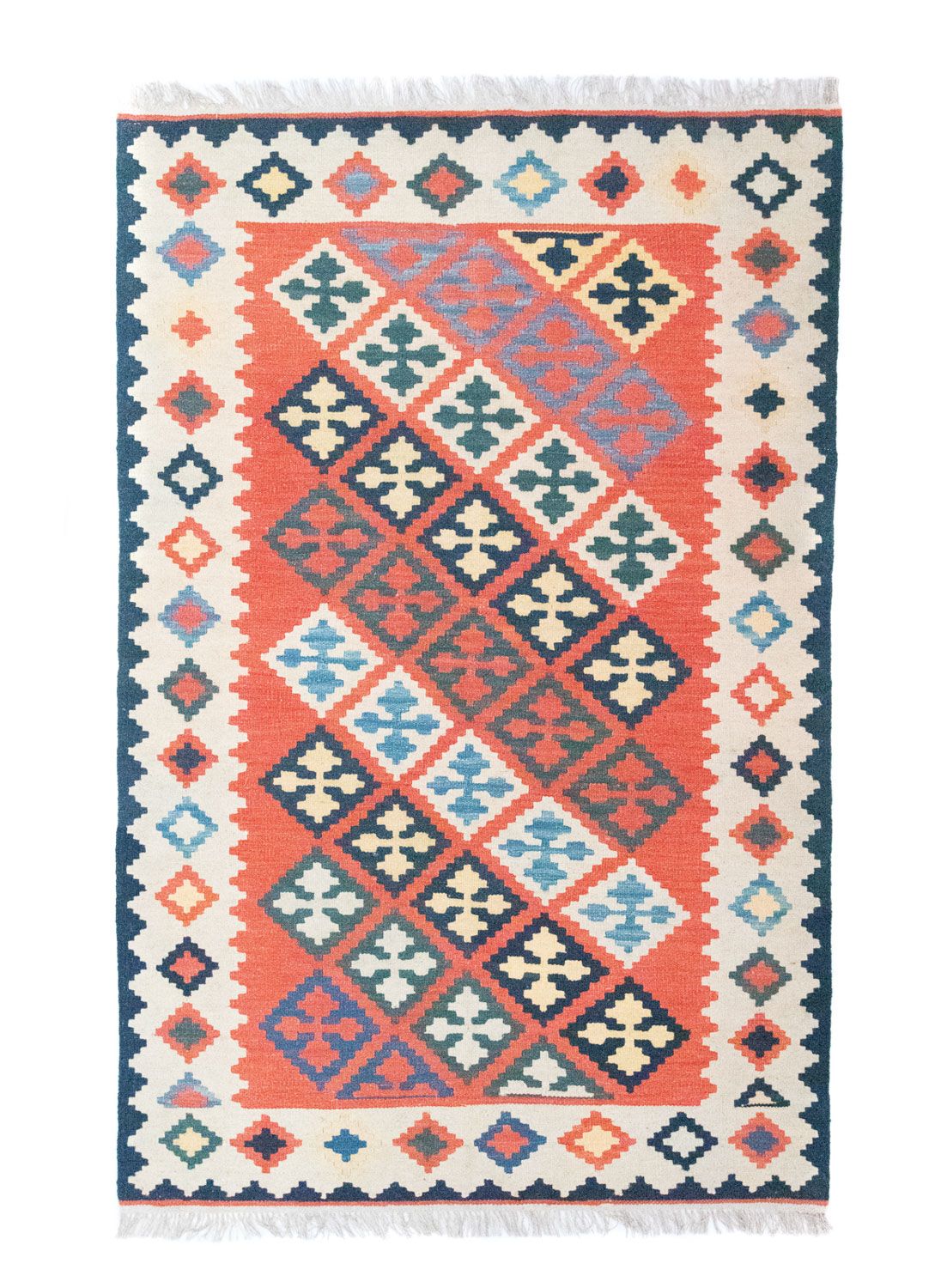 Tappeto Kelim - Orientale - 186 x 120 cm - arancione