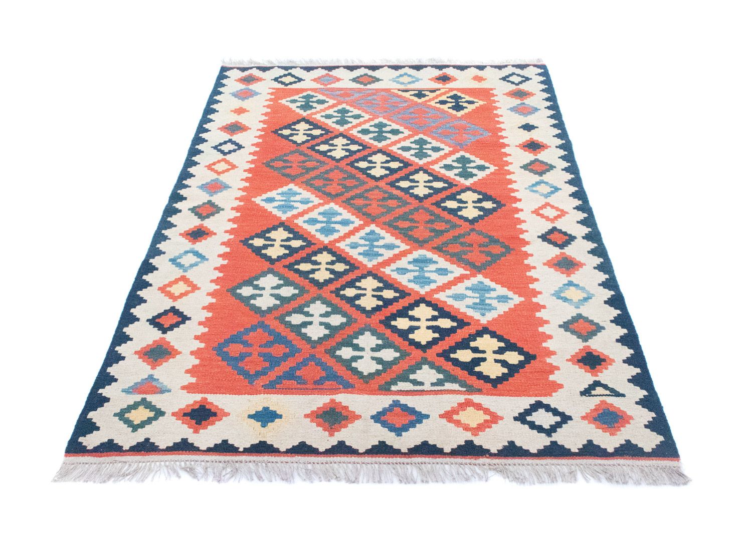 Tappeto Kelim - Orientale - 186 x 120 cm - arancione