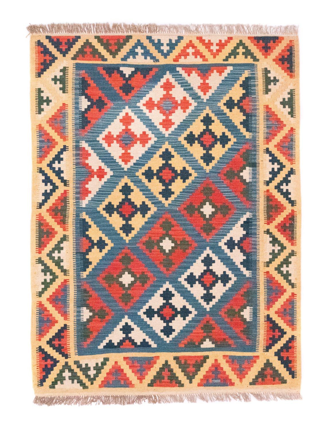 Tappeto Kelim - Orientale - 168 x 128 cm - blu
