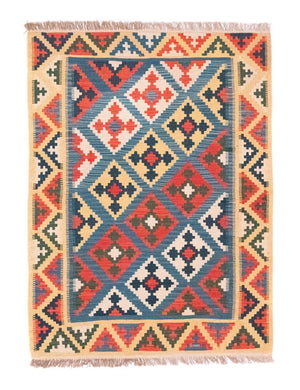 Tappeto Kelim - Orientale - 168 x 128 cm - blu