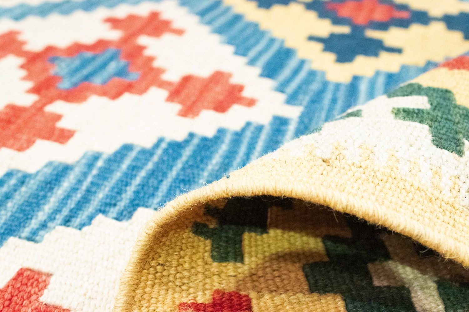 Tappeto Kelim - Orientale - 168 x 128 cm - blu