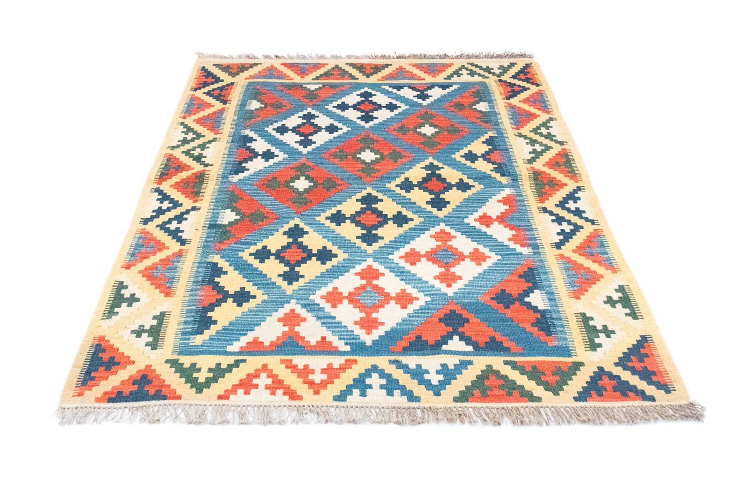 Tappeto Kelim - Orientale - 168 x 128 cm - blu