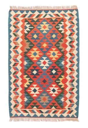 Tappeto Kelim - Orientale - 185 x 119 cm - arancione