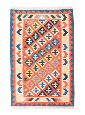 Tappeto Kelim - Orientale - 152 x 99 cm - arancione