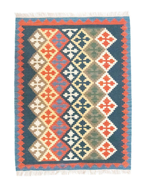 Tappeto Kelim - Orientale - 144 x 110 cm - blu