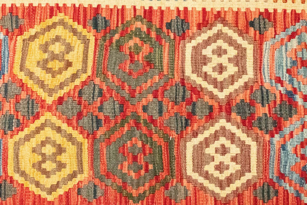 Tappeto corsia Tappeto Kelim - Orientale - 197 x 100 cm - arancione