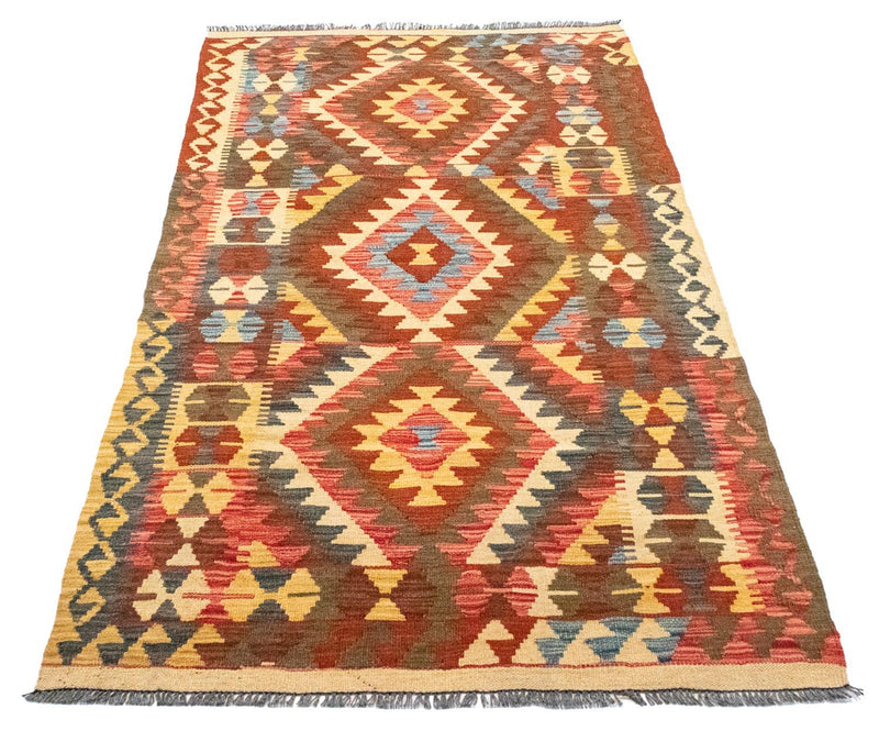 Tappeto corsia Tappeto Kelim - Orientale - 192 x 104 cm - arancione