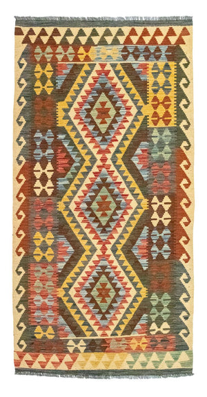 Tappeto corsia Tappeto Kelim - Orientale - 204 x 103 cm - multicolore
