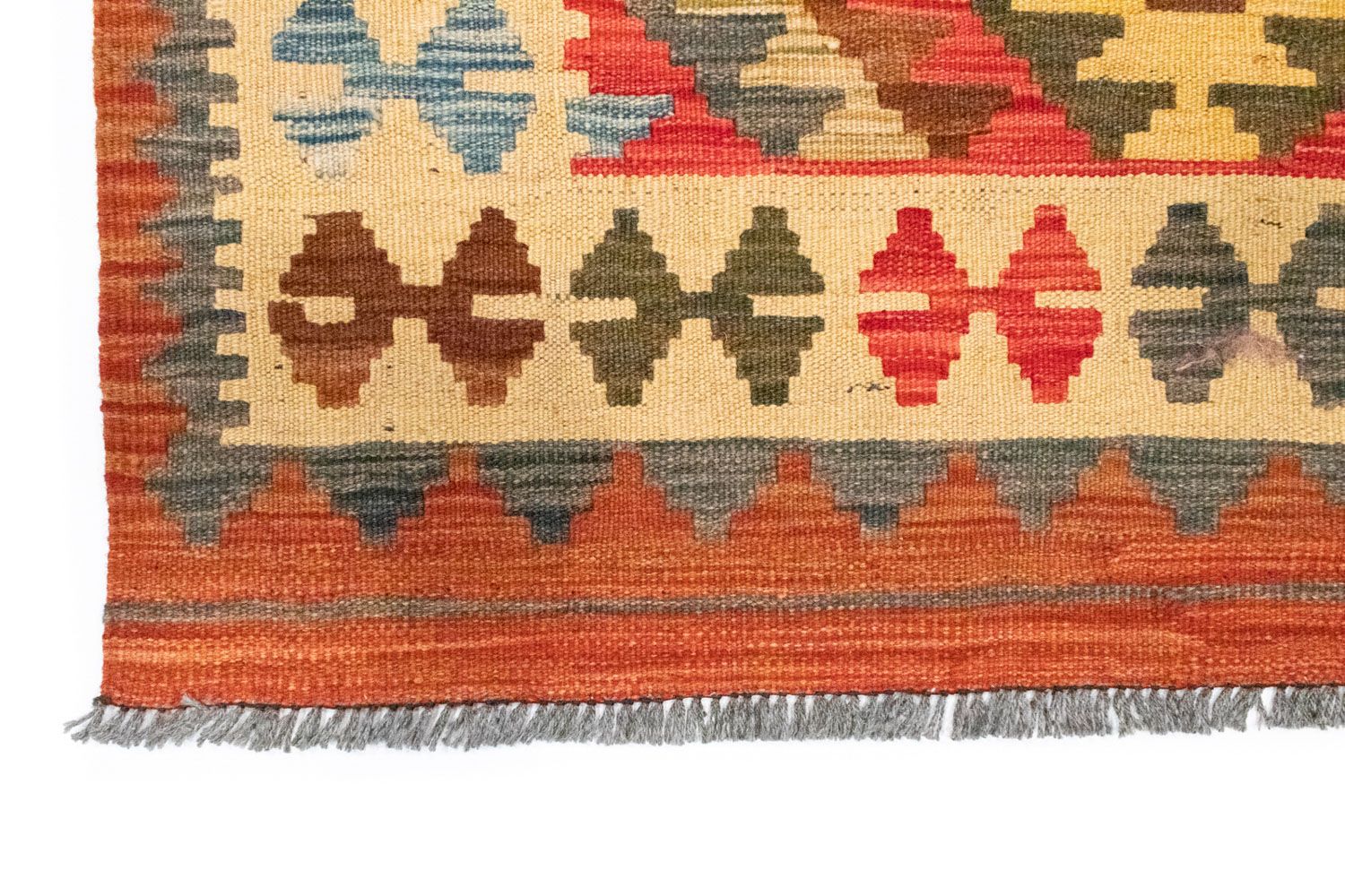 Tappeto corsia Tappeto Kelim - Orientale - 204 x 97 cm - arancione
