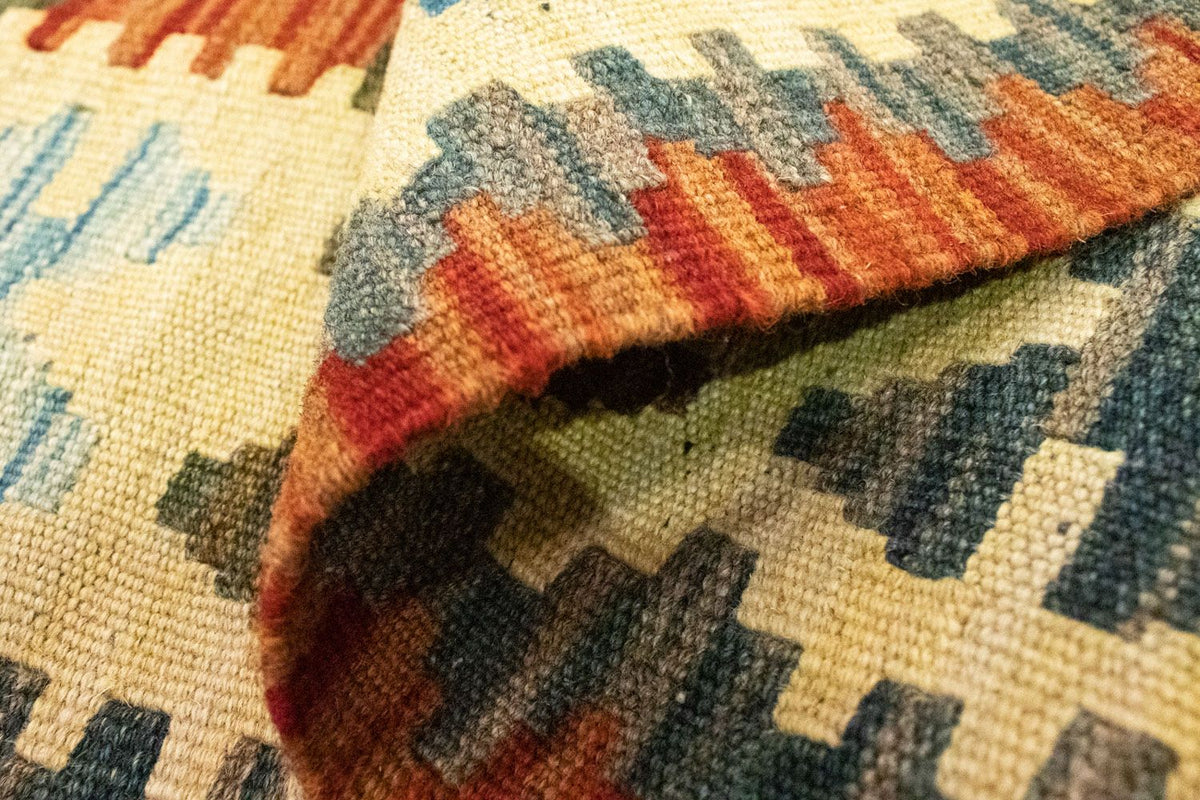 Tappeto corsia Tappeto Kelim - Orientale - 204 x 97 cm - arancione