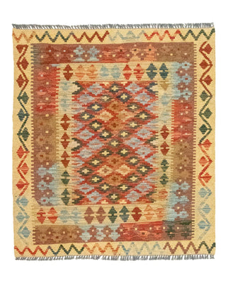 Tappeto Kelim - Orientale quadrato  - 115 x 106 cm - multicolore