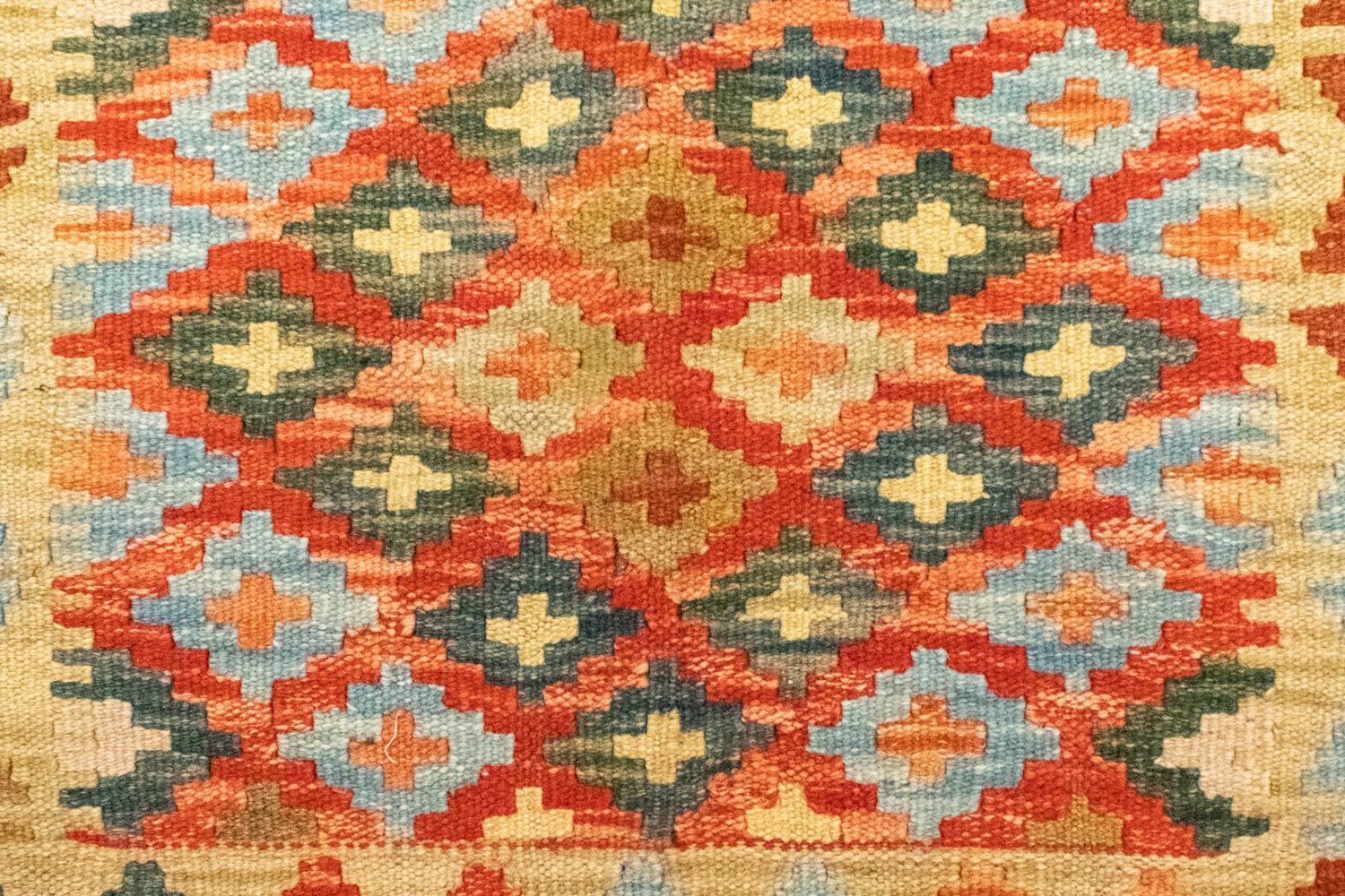 Tappeto Kelim - Orientale quadrato  - 115 x 106 cm - multicolore