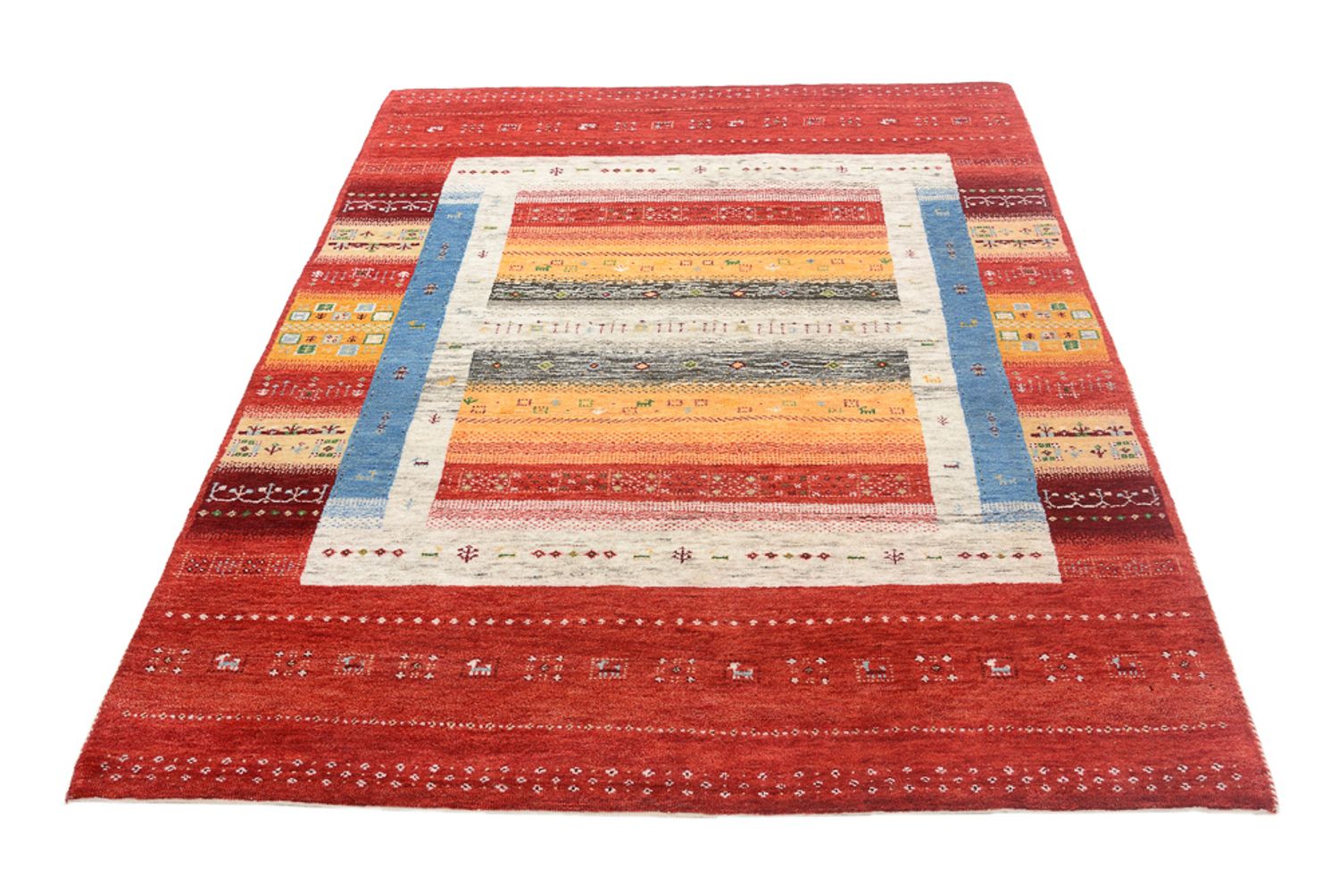 Tappeto Gabbeh - Loribaft Indus - 201 x 148 cm - multicolore