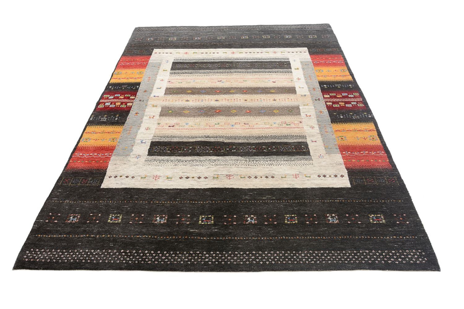 Tappeto Gabbeh - Loribaft Indus - 241 x 175 cm - multicolore
