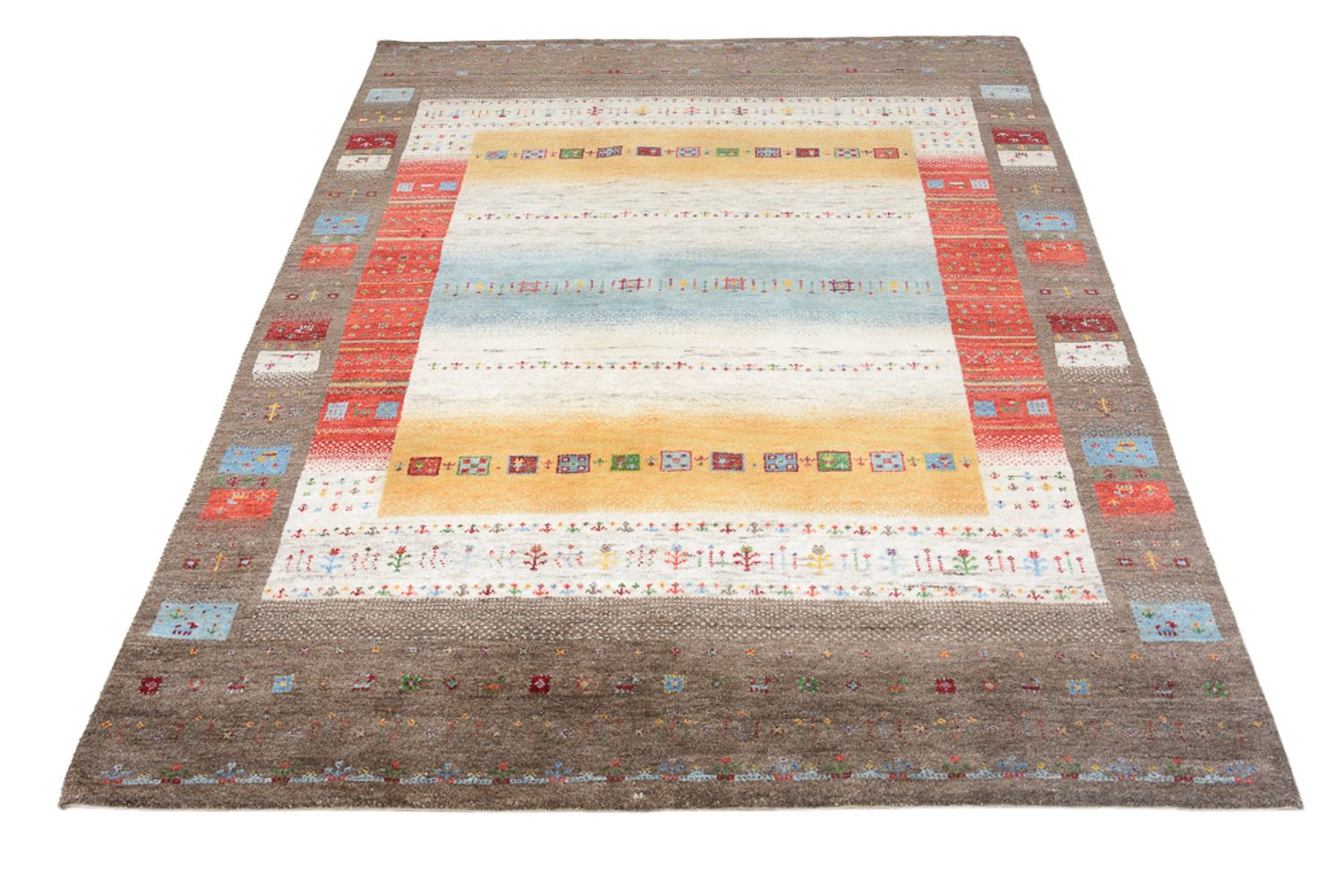 Tappeto Gabbeh - Loribaft Indus - 203 x 146 cm - multicolore