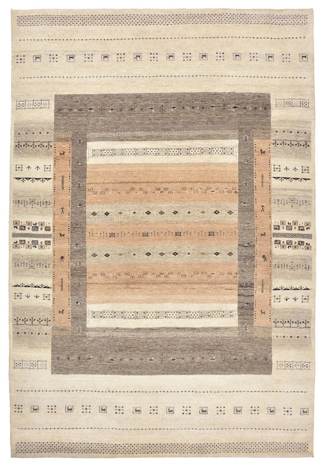 Tappeto Gabbeh - Loribaft Indus - 299 x 205 cm - beige scuro