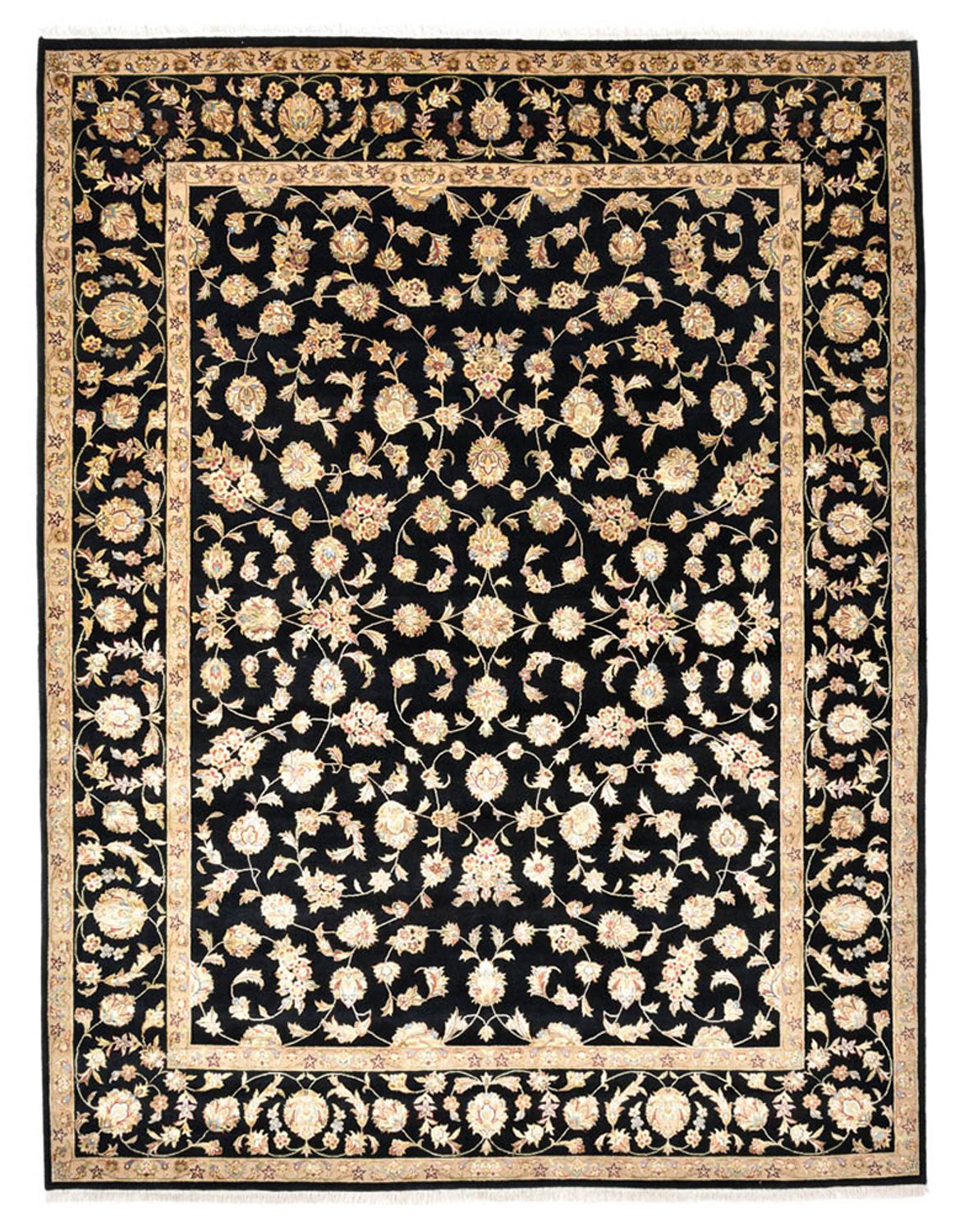 Tappeto orientale - Tabriz - 304 x 236 cm - blu scuro