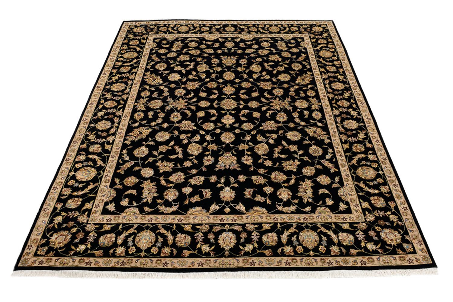 Tappeto orientale - Tabriz - 304 x 236 cm - blu scuro