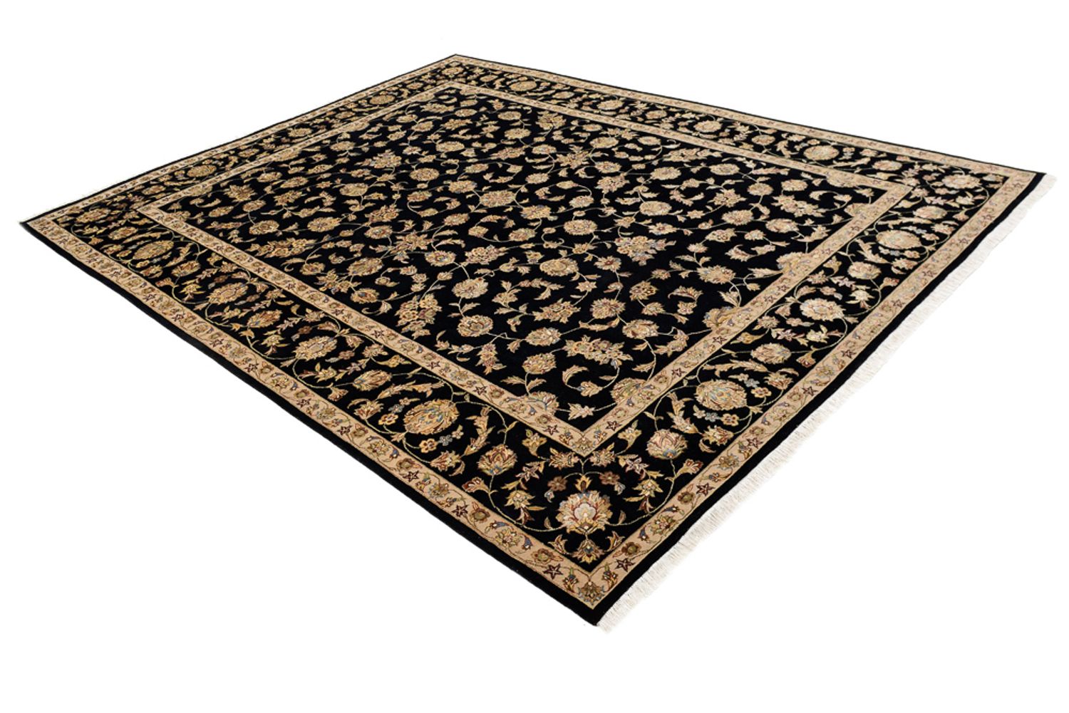 Tappeto orientale - Tabriz - 304 x 236 cm - blu scuro
