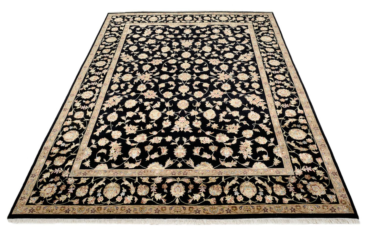 Tappeto orientale - Tabriz - 304 x 236 cm - blu scuro