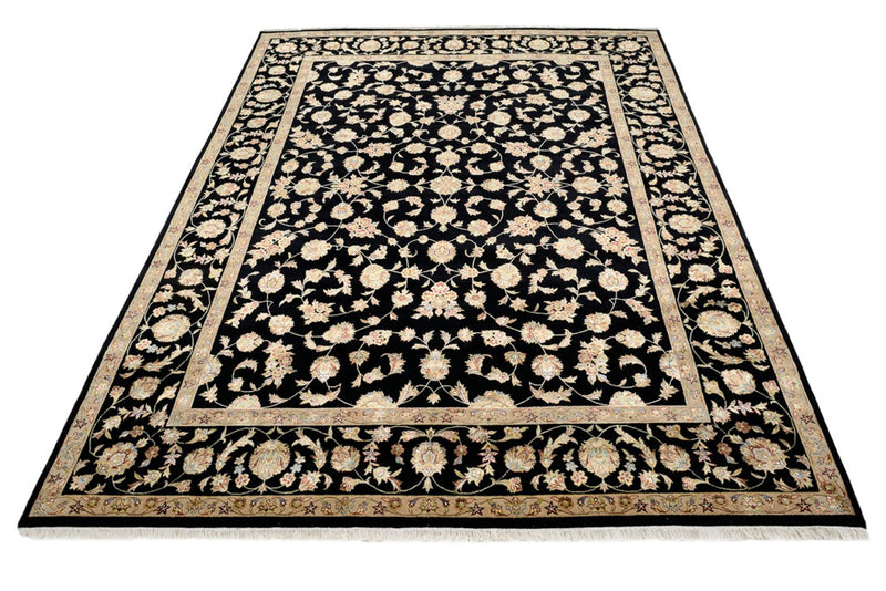 Tappeto orientale - Tabriz - 304 x 236 cm - blu scuro