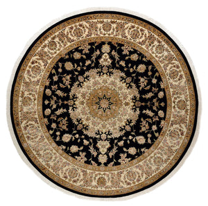 Tappeto orientale - Tabriz rotondo  - 218 x 216 cm - blu scuro