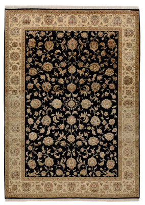 Tappeto orientale - Tabriz - 214 x 155 cm - blu scuro