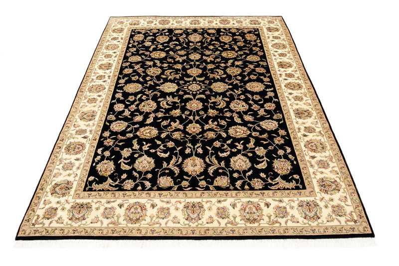 Tappeto orientale - Tabriz - 214 x 155 cm - blu scuro