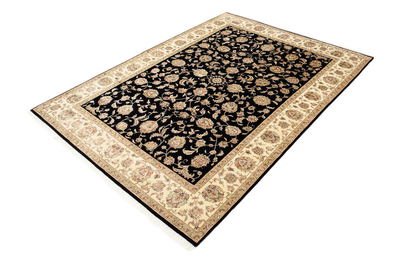 Tappeto orientale - Tabriz - 214 x 155 cm - blu scuro