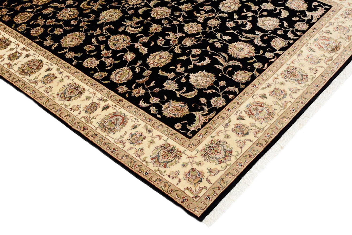 Tappeto orientale - Tabriz - 214 x 155 cm - blu scuro