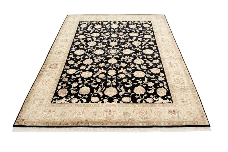 Tappeto orientale - Tabriz - 214 x 155 cm - blu scuro