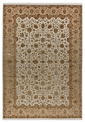 Tappeto orientale - Tabriz - 307 x 215 cm - crema