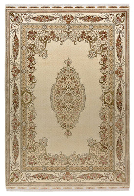 Tappeto orientale - Tabriz - 304 x 209 cm - crema