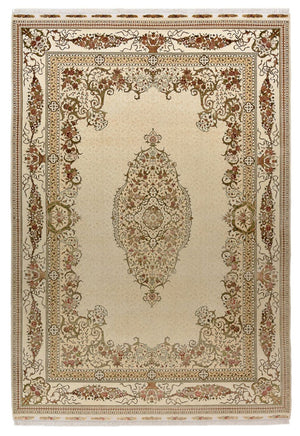 Tappeto orientale - Tabriz - 304 x 209 cm - crema
