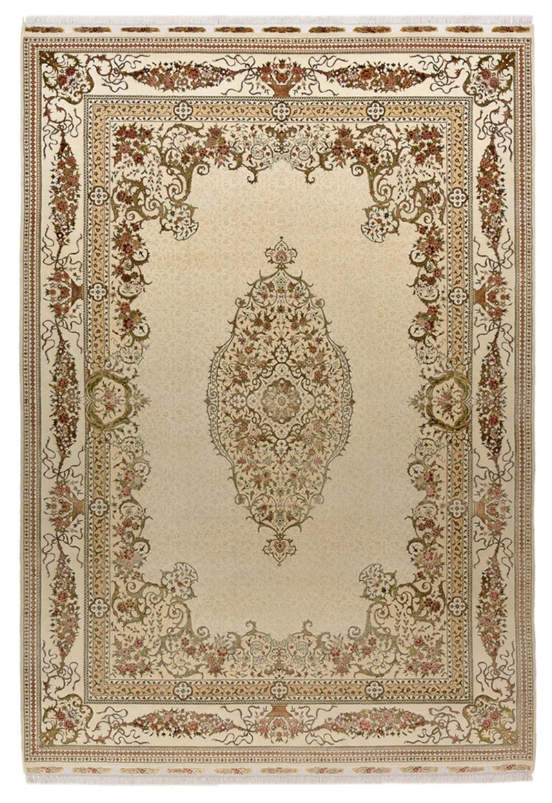 Tappeto orientale - Tabriz - 304 x 209 cm - crema