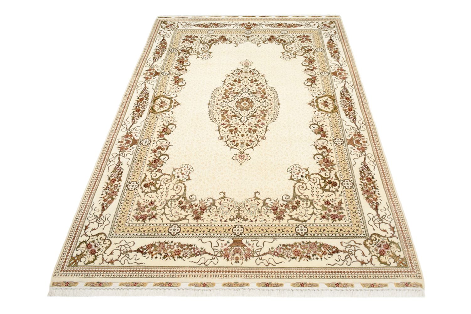 Tappeto orientale - Tabriz - 304 x 209 cm - crema