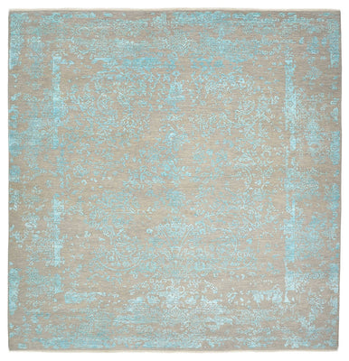 Tappeto di design quadrato  - 308 x 303 cm - blu chiaro