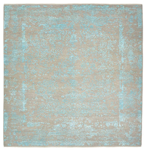 Tappeto di design quadrato  - 308 x 303 cm - blu chiaro