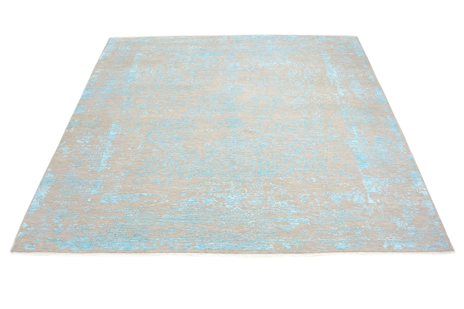 Tappeto di design quadrato  - 308 x 303 cm - blu chiaro