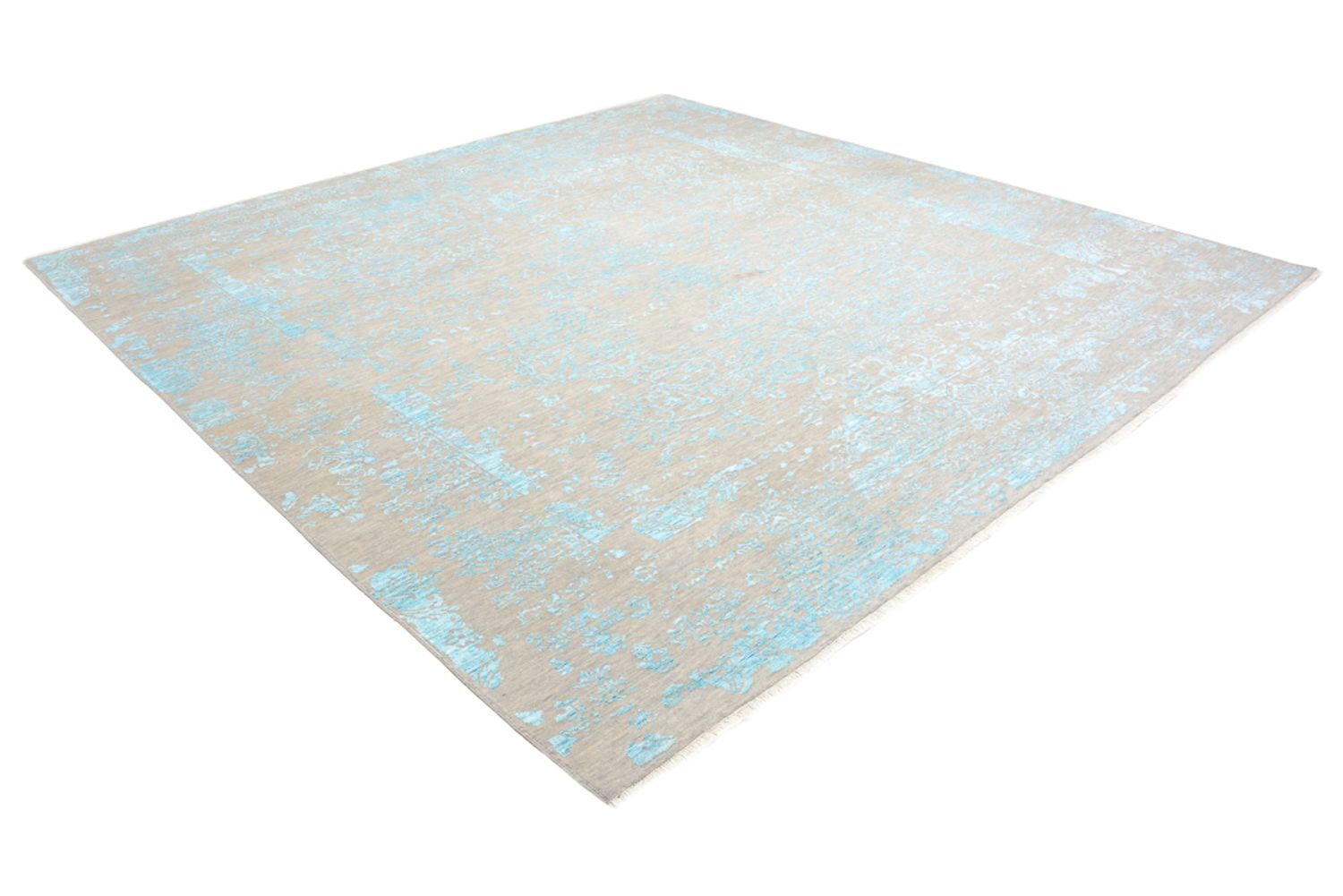 Tappeto di design quadrato  - 308 x 303 cm - blu chiaro