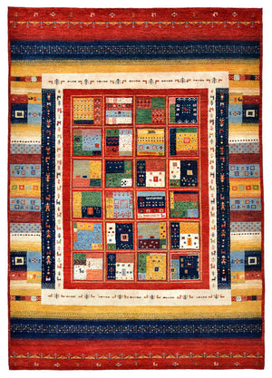 Tappeto Gabbeh - Loribaft Indus - 242 x 173 cm - multicolore