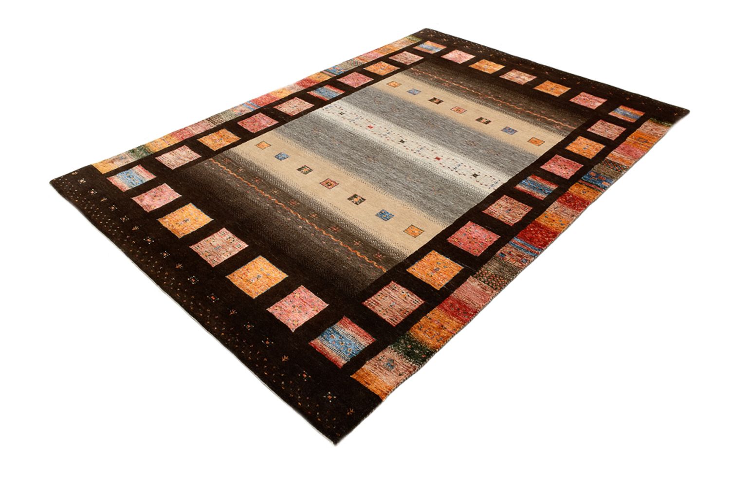 Tappeto Gabbeh - Loribaft Indus - 249 x 174 cm - multicolore