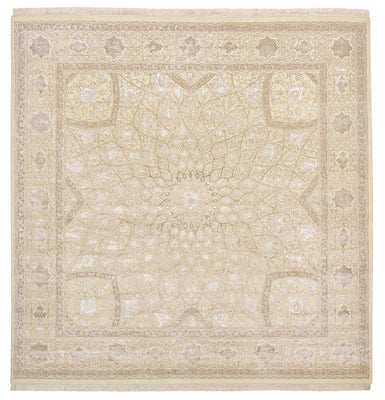 Tappeto orientale quadrato  - 251 x 249 cm - beige scuro