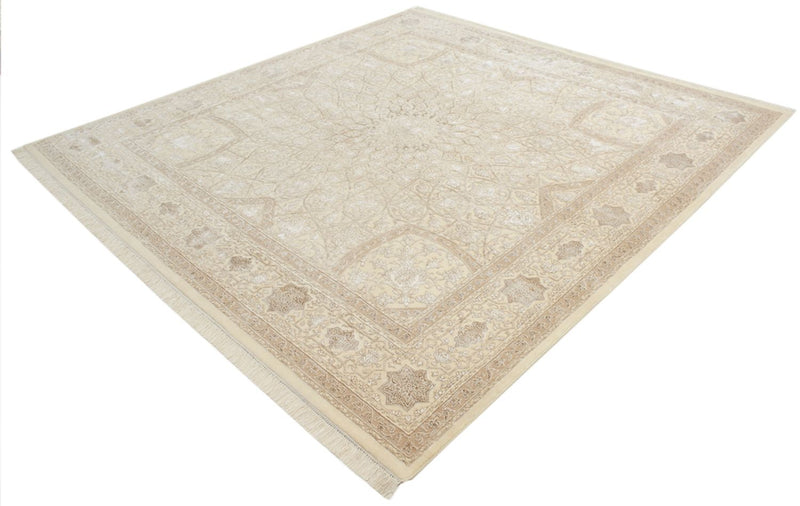 Tappeto orientale quadrato  - 251 x 249 cm - beige scuro