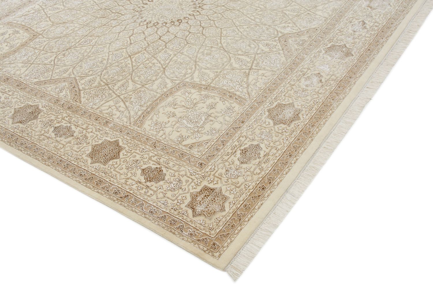 Tappeto orientale quadrato  - 251 x 249 cm - beige scuro