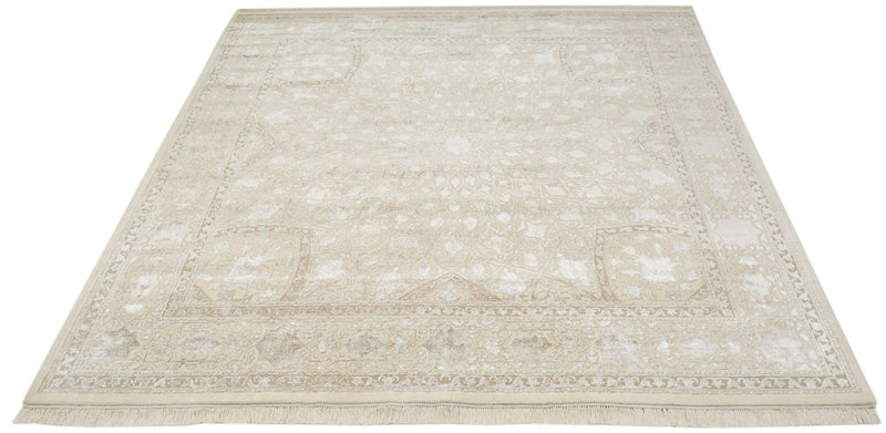 Tappeto orientale quadrato  - 251 x 249 cm - beige scuro