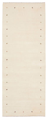 Tappeto corsia Tappeto Gabbeh - Loribaft Indus - 334 x 128 cm - crema