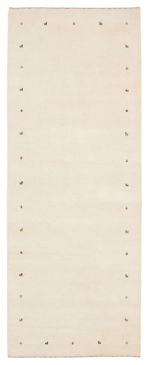 Tappeto corsia Tappeto Gabbeh - Loribaft Indus - 334 x 128 cm - crema